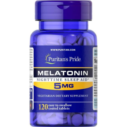 Puritan's Pride, Melatonin, 5 mg with B-6, 120 Tablets