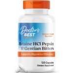 Doctor's Best, Betaine HCL Pepsin & Gentian Bitters, 120 Capsules