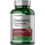Horbäach, Cranberry Concentrate Extract Pills + Vitamin C, 30000mg, 120 Capsules