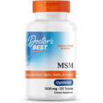 Doctor's Best, MSM with OptiMSM, 1,500 mg, 120 Tablets
