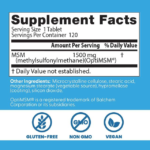 Doctor's Best, MSM with OptiMSM, 1,500 mg, 120 Tablets - Image 2