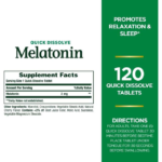 Nature's Bounty, Melatonin, Natural Cherry, 3 mg, 120 Quick Dissolve Tablets - Image 2
