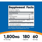 Nutricost, Glucomannan Konjac Root Extract, 1,800 mg, 180 Capsules - Image 2