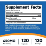 Nutricost, Wormwood, 450 mg, 120 Capsules - Image 2