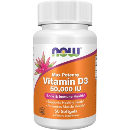 NOW Foods, Vitamin D3, Max Potency, 50,000 IU, 50 Softgels