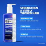 Rogaine Men's Thickening 2 in 1 Shampoo + Conditioner, Hair Thickening Shampoo & Conditioner with Rosemary Oil, Keratin & Citric Acid Leaves Hair Visibly Thicker, Not Minoxidil, 8.4 fl. oz - Image 2