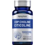 Piping Rock - CDP Choline Citicoline - 1000mg - 60 Quick Release Capsules
